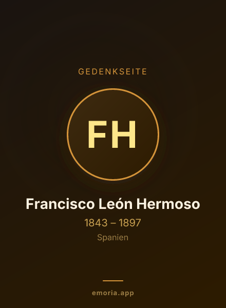 Gedenkportrait von Francisco León Hermoso
