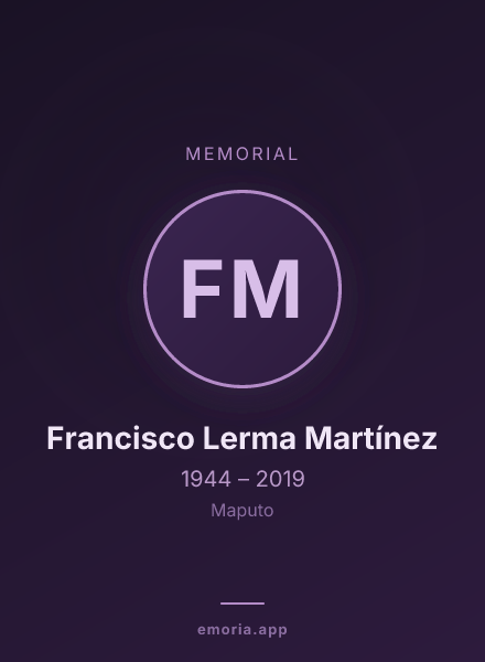 Memorial portrait of Francisco Lerma Martínez