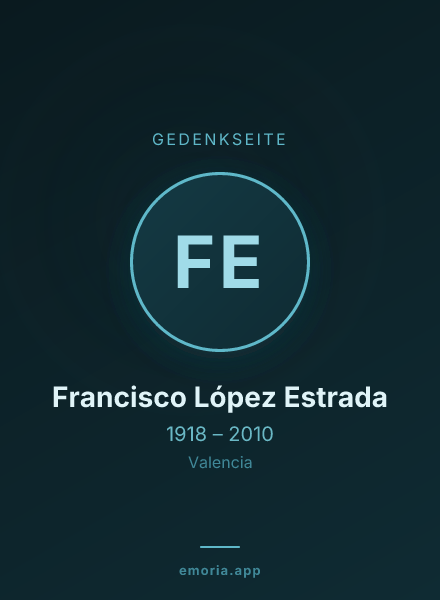 Gedenkportrait von Francisco López Estrada
