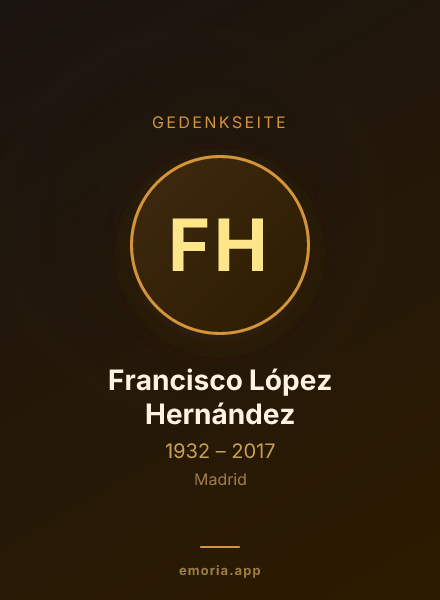 Gedenkportrait von Francisco López Hernández