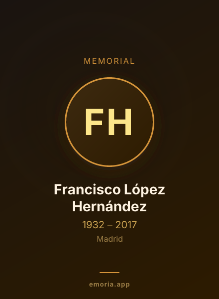 Memorial portrait of Francisco López Hernández