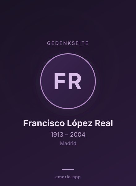 Gedenkportrait von Francisco López Real