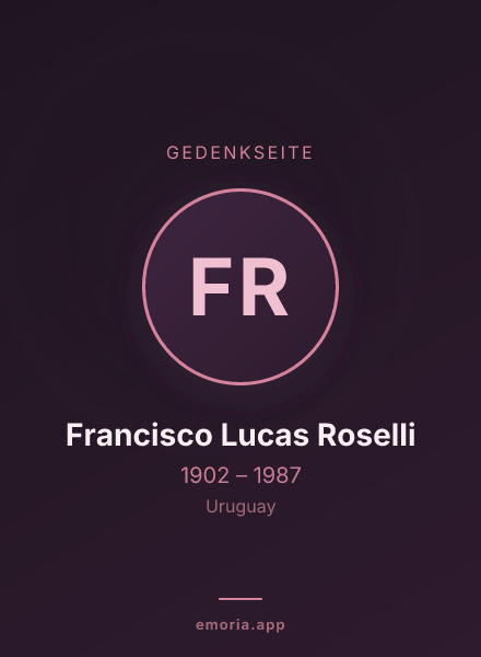 Gedenkportrait von Francisco Lucas Roselli