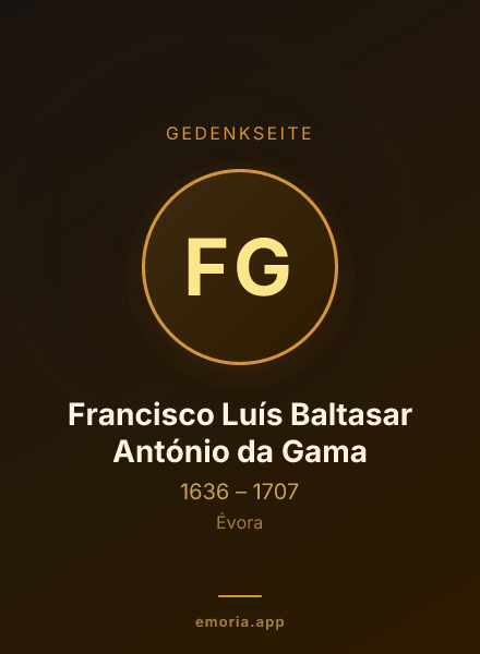 Gedenkportrait von Francisco Luís Baltasar António da Gama