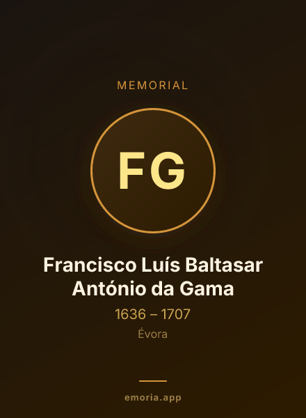 Memorial portrait of Francisco Luís Baltasar António da Gama