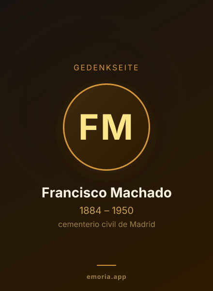 Gedenkportrait von Francisco Machado
