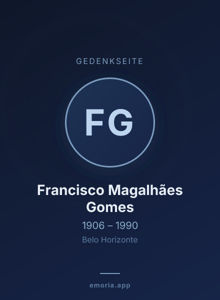 Gedenkportrait von Francisco Magalhães Gomes