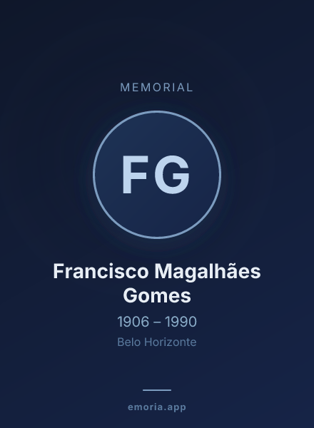 Memorial portrait of Francisco Magalhães Gomes