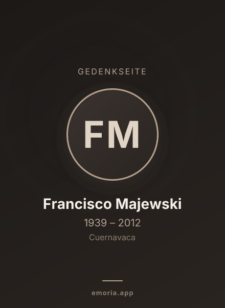Gedenkportrait von Francisco Majewski