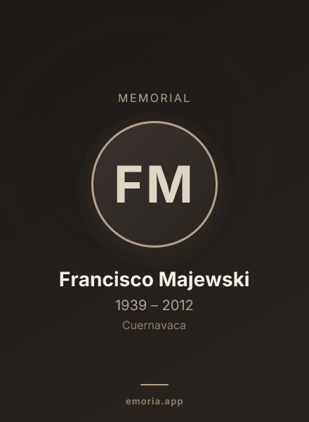 Memorial portrait of Francisco Majewski