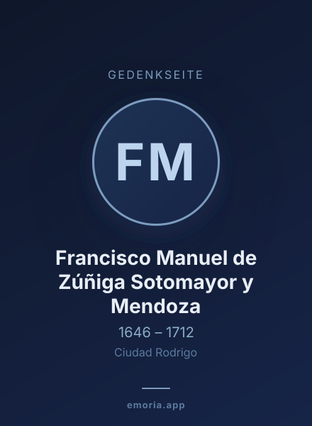Gedenkportrait von Francisco Manuel de Zúñiga Sotomayor y Mendoza