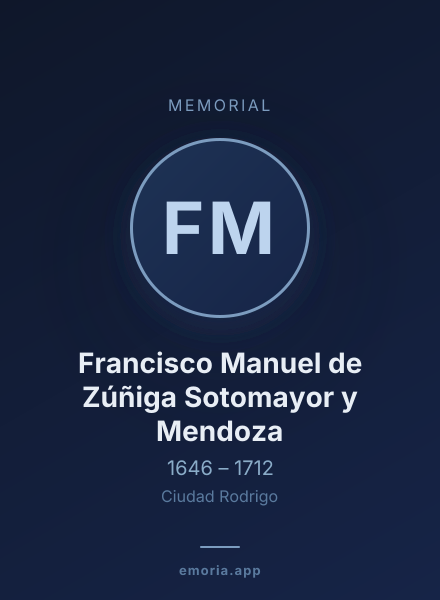 Memorial portrait of Francisco Manuel de Zúñiga Sotomayor y Mendoza