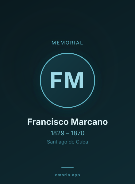 Memorial portrait of Francisco Marcano