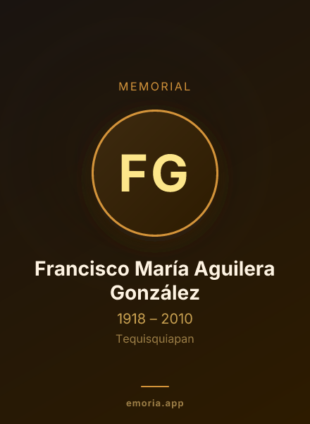 Memorial portrait of Francisco María Aguilera González