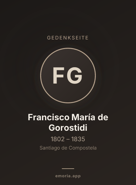 Gedenkportrait von Francisco María de Gorostidi