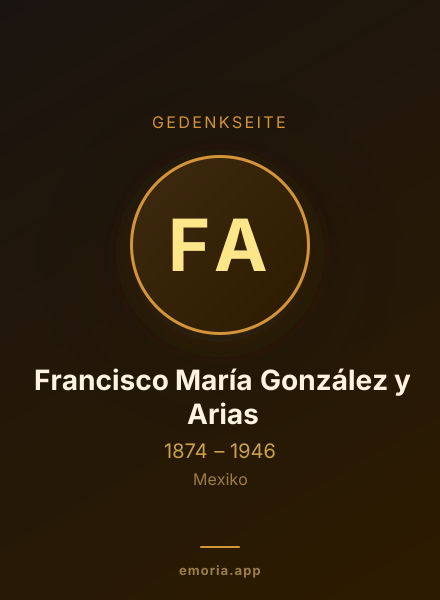 Gedenkportrait von Francisco María González y Arias