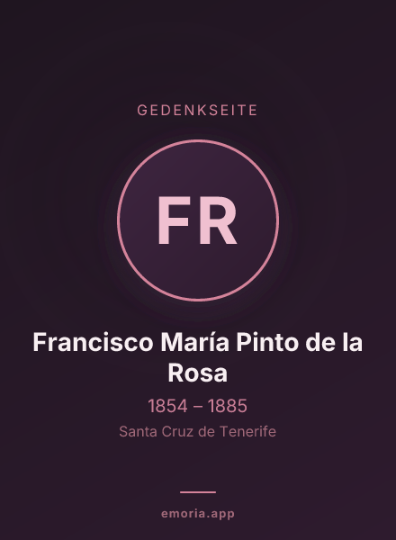 Gedenkportrait von Francisco María Pinto de la Rosa