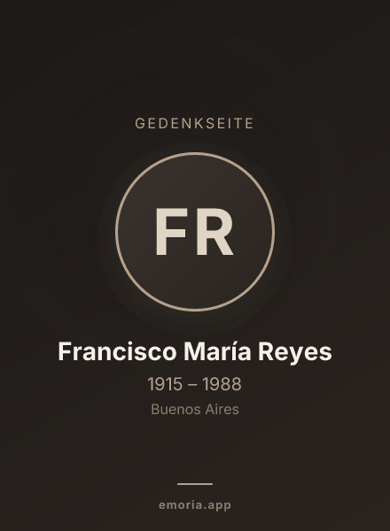 Gedenkportrait von Francisco María Reyes
