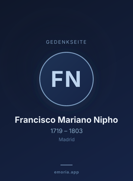Gedenkportrait von Francisco Mariano Nipho