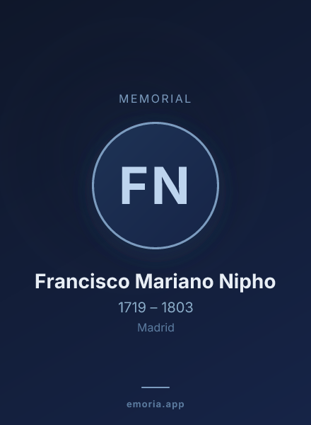 Memorial portrait of Francisco Mariano Nipho
