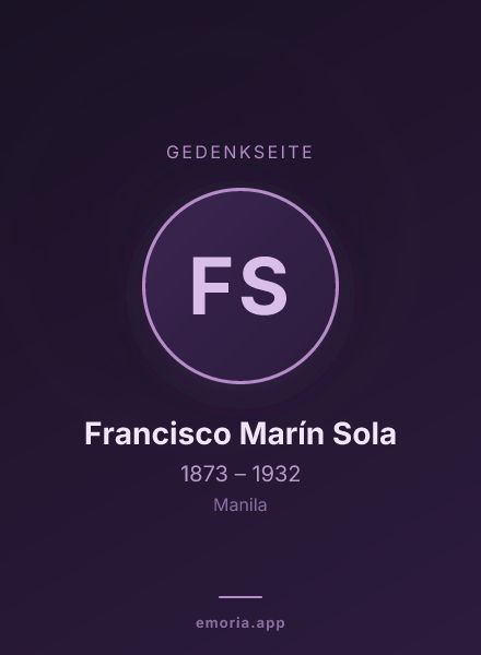 Gedenkportrait von Francisco Marín Sola