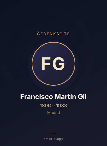 Gedenkportrait von Francisco Martín Gil