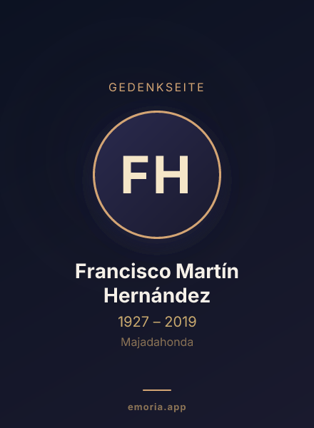 Gedenkportrait von Francisco Martín Hernández