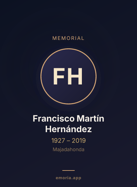 Memorial portrait of Francisco Martín Hernández