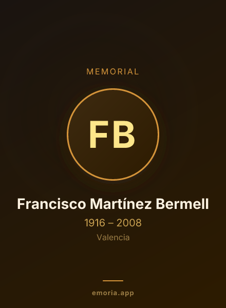 Memorial portrait of Francisco Martínez Bermell
