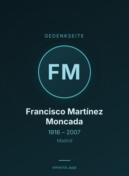 Gedenkportrait von Francisco Martínez Moncada