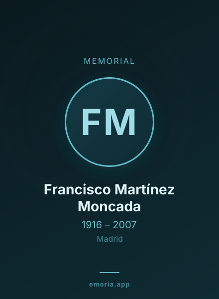 Memorial portrait of Francisco Martínez Moncada