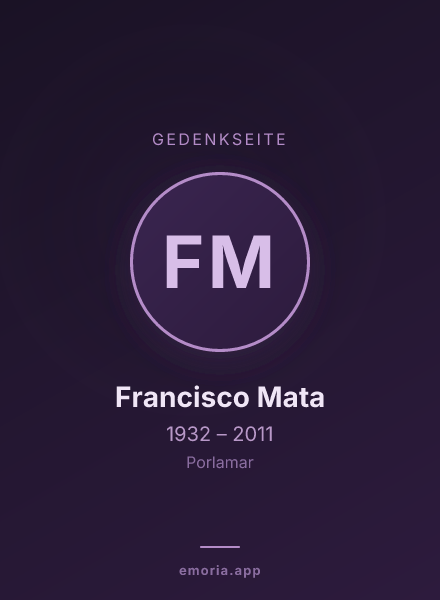Gedenkportrait von Francisco Mata