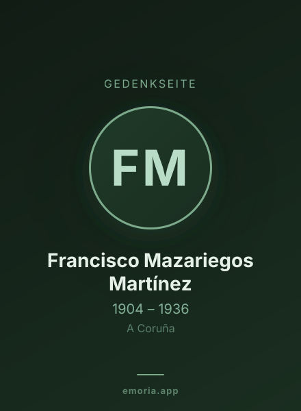 Gedenkportrait von Francisco Mazariegos Martínez