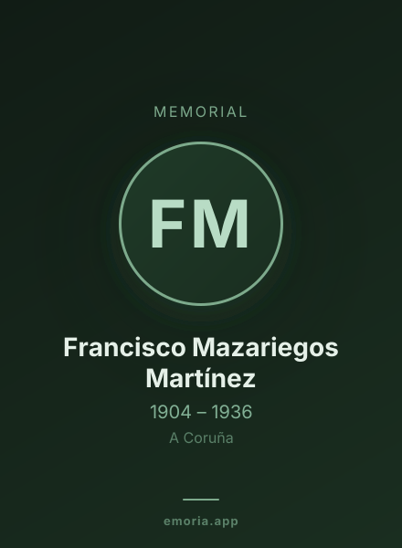 Memorial portrait of Francisco Mazariegos Martínez