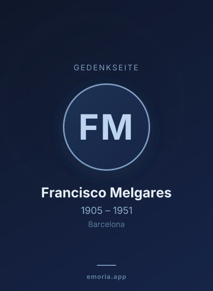 Gedenkportrait von Francisco Melgares
