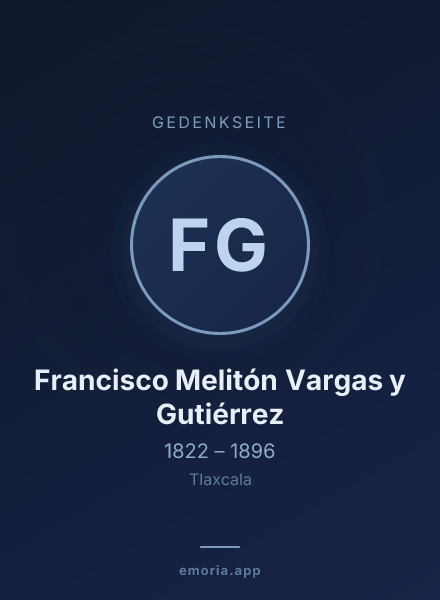 Gedenkportrait von Francisco Melitón Vargas y Gutiérrez