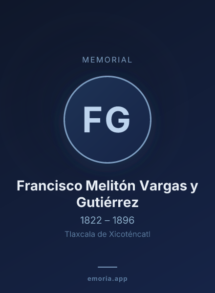 Memorial portrait of Francisco Melitón Vargas y Gutiérrez