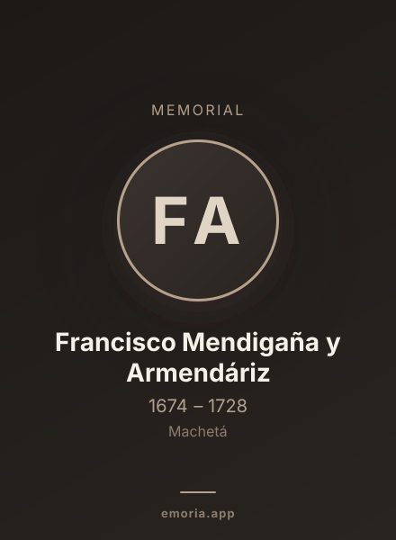 Memorial portrait of Francisco Mendigaña y Armendáriz