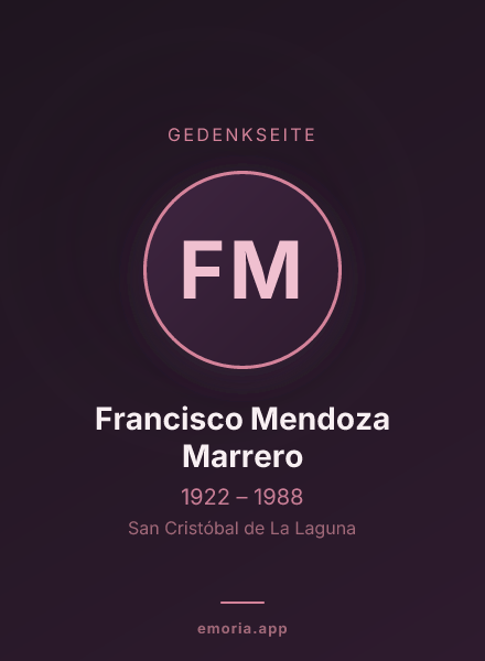 Gedenkportrait von Francisco Mendoza Marrero