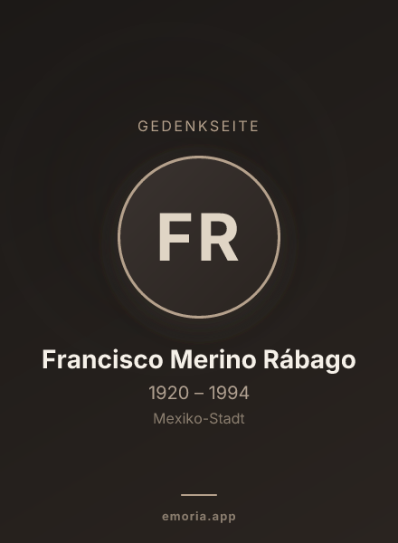 Gedenkportrait von Francisco Merino Rábago