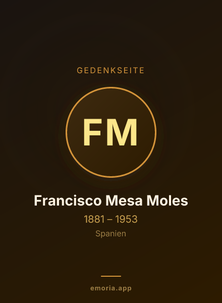 Gedenkportrait von Francisco Mesa Moles