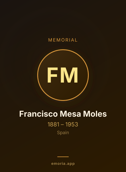 Memorial portrait of Francisco Mesa Moles
