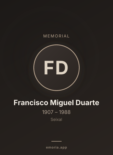 Memorial portrait of Francisco Miguel Duarte