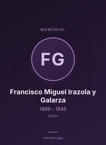 Memorial portrait of Francisco Miguel Irazola y Galarza