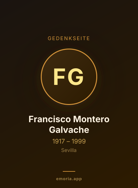 Gedenkportrait von Francisco Montero Galvache