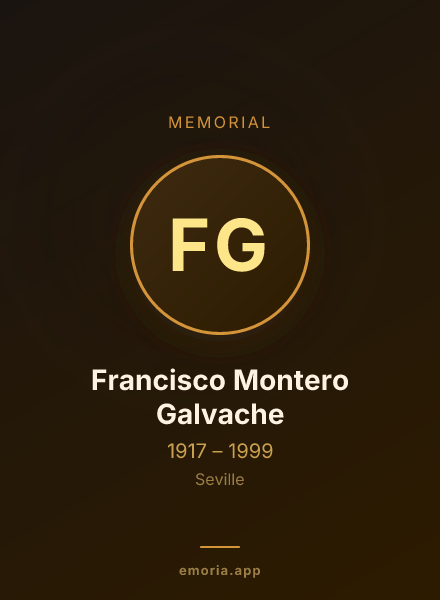 Memorial portrait of Francisco Montero Galvache
