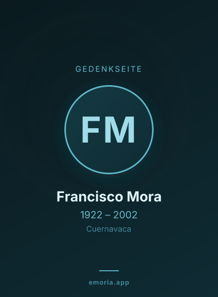 Gedenkportrait von Francisco Mora