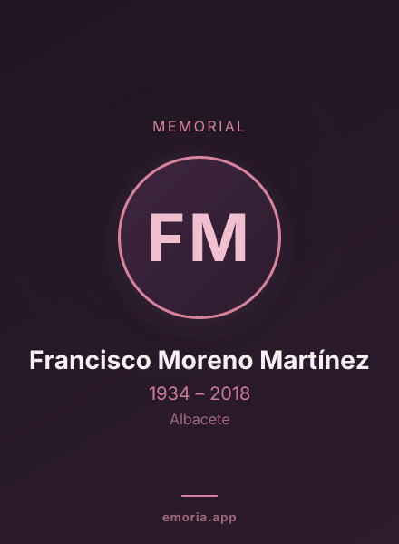 Memorial portrait of Francisco Moreno Martínez
