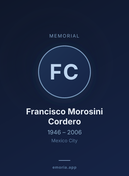 Memorial portrait of Francisco Morosini Cordero