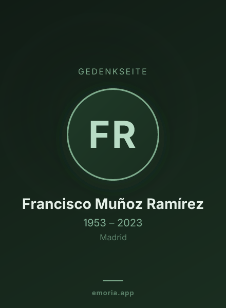 Gedenkportrait von Francisco Muñoz Ramírez